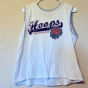 White basketball tank top